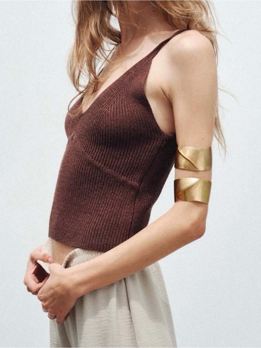 🍩LOWEST PRICE🍩Zara Chocolate Brown Knit Camisole